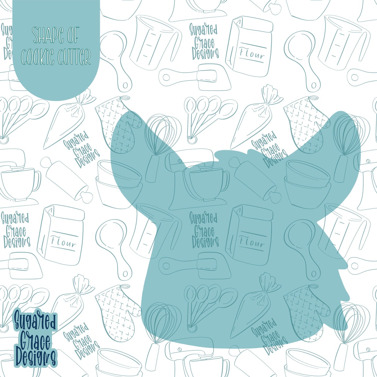 Donkey Cookie Cutter STL Files for 3D Printing with Matching Printable PNG Images for Edible Ink Printers Including