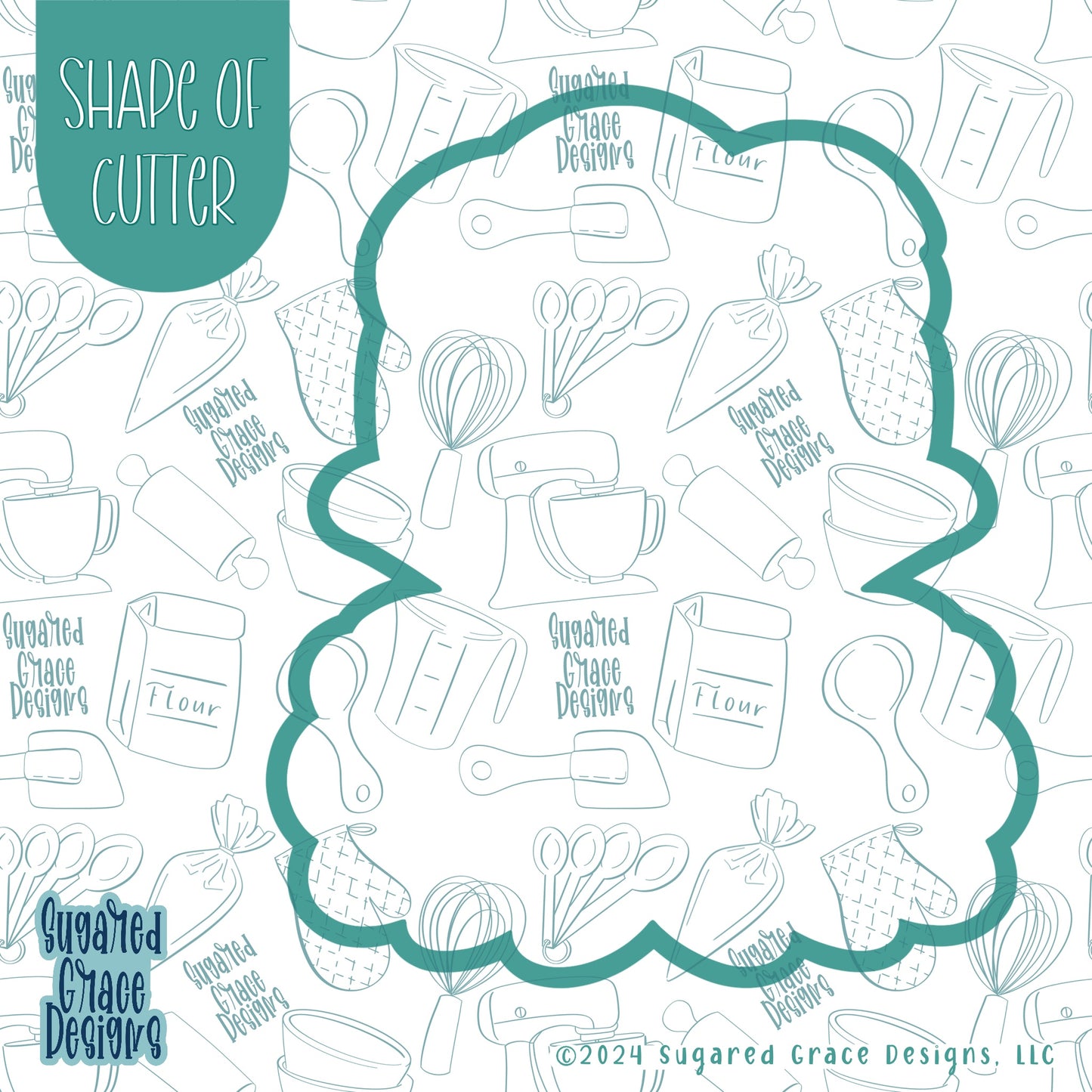 Dracula Plaque Cookie Cutter with Matching Printable PNG Image for Edible Ink Printers Including Eddie