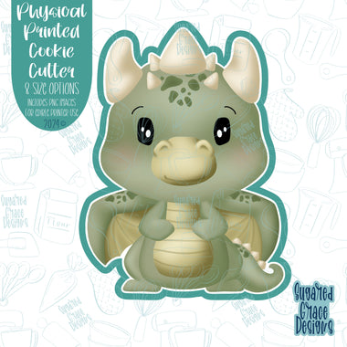 Dragon Cookie Cutter with Matching PNG Image for Edible Ink Printers Including Eddie