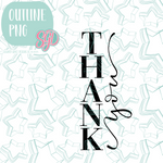 Dressy Thank You Plaque Cookie Cutter STL File with PNG Images to Match - For 3D Printing and Edible Ink Printers