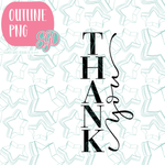 Dressy Thank You PNG Image Set for Edible Ink Printers - Hand Drawn Editable Graphics