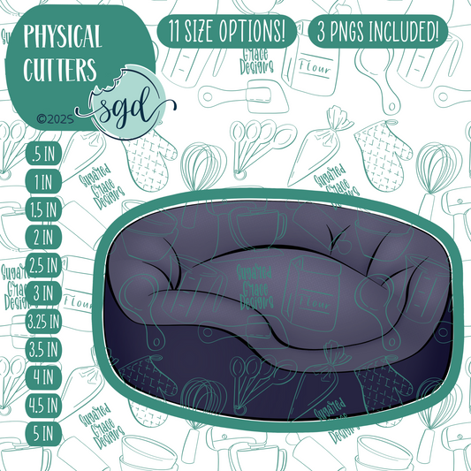 Navy Dog BedCookie Cutter with PNG Images to Match - Hand Drawn Graphics for Edible Ink Printers