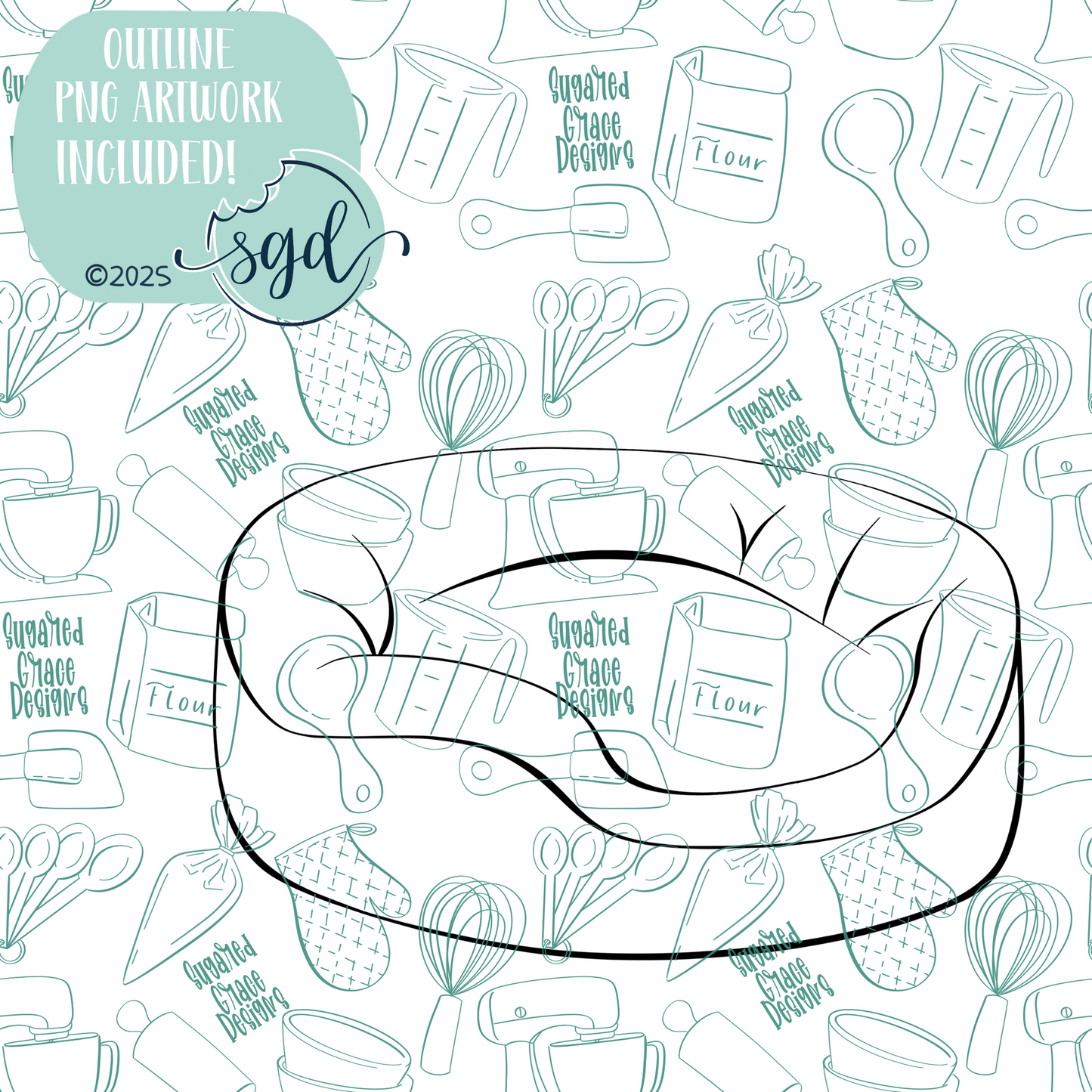 Dog Bed Cookie Cutter STL File  with PNG Images to Match - For 3D Printing and Edible Ink Printers