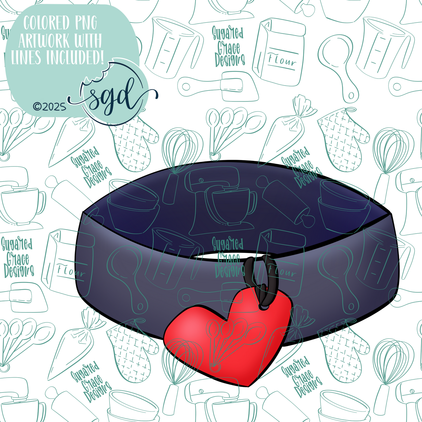 Dog Collarl Cookie Cutter STL File  with PNG Images to Match - For 3D Printing and Edible Ink Printers