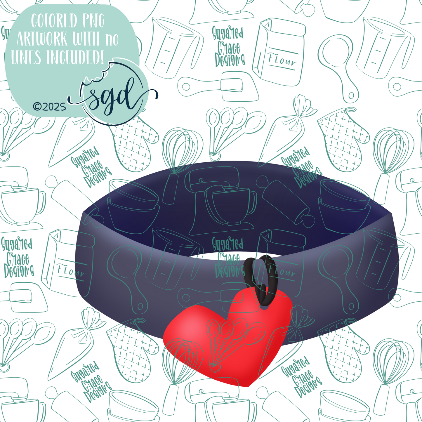 Dog Collarl Cookie Cutter STL File  with PNG Images to Match - For 3D Printing and Edible Ink Printers