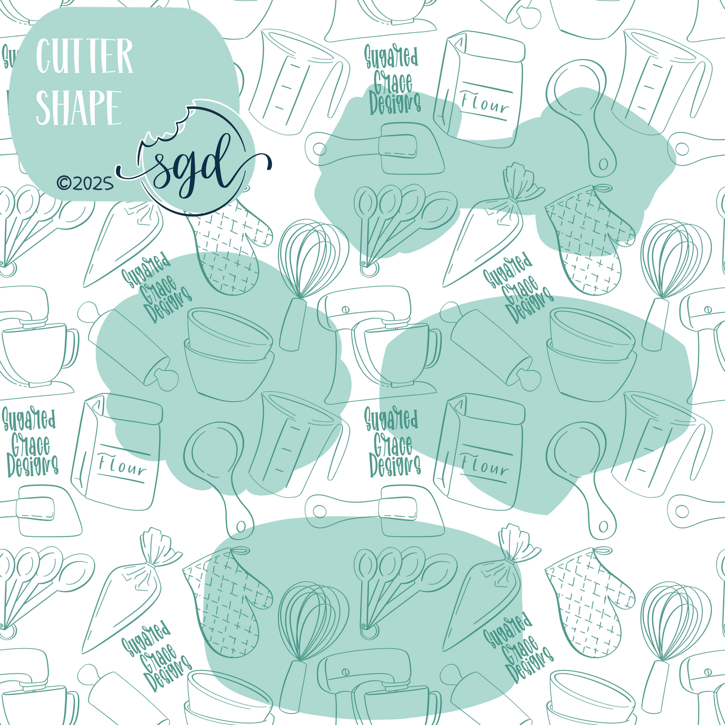 Pampered Dog Cookie Cutter STL File Set of 4 with PNG Images to Match - For 3D Printing and Edible Ink Printers