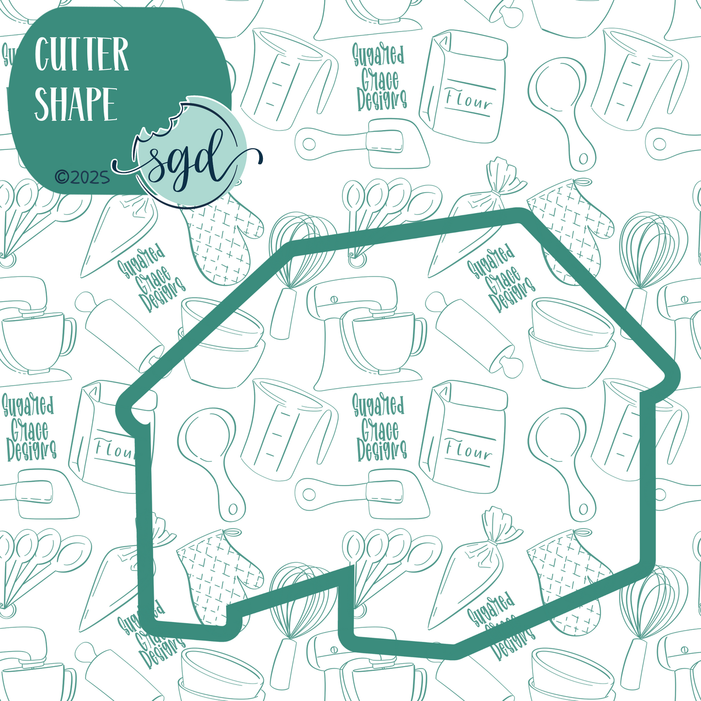 Dog House Cookie Cutter with PNG Images to Match - Hand Drawn Graphics for Edible Ink Printers