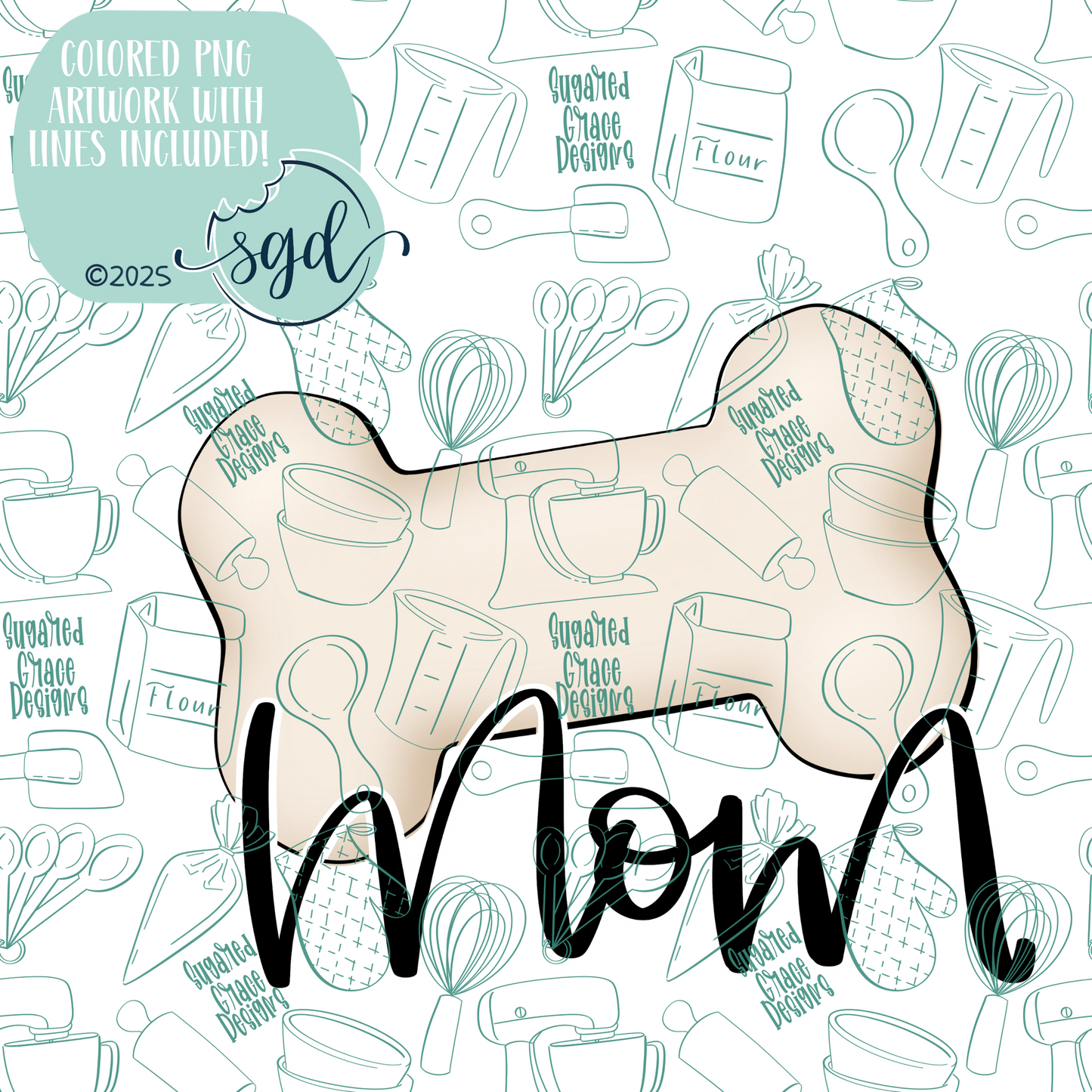 Dog Mom Plaque Cookie Cutter STL File  with PNG Images to Match - For 3D Printing and Edible Ink Printers