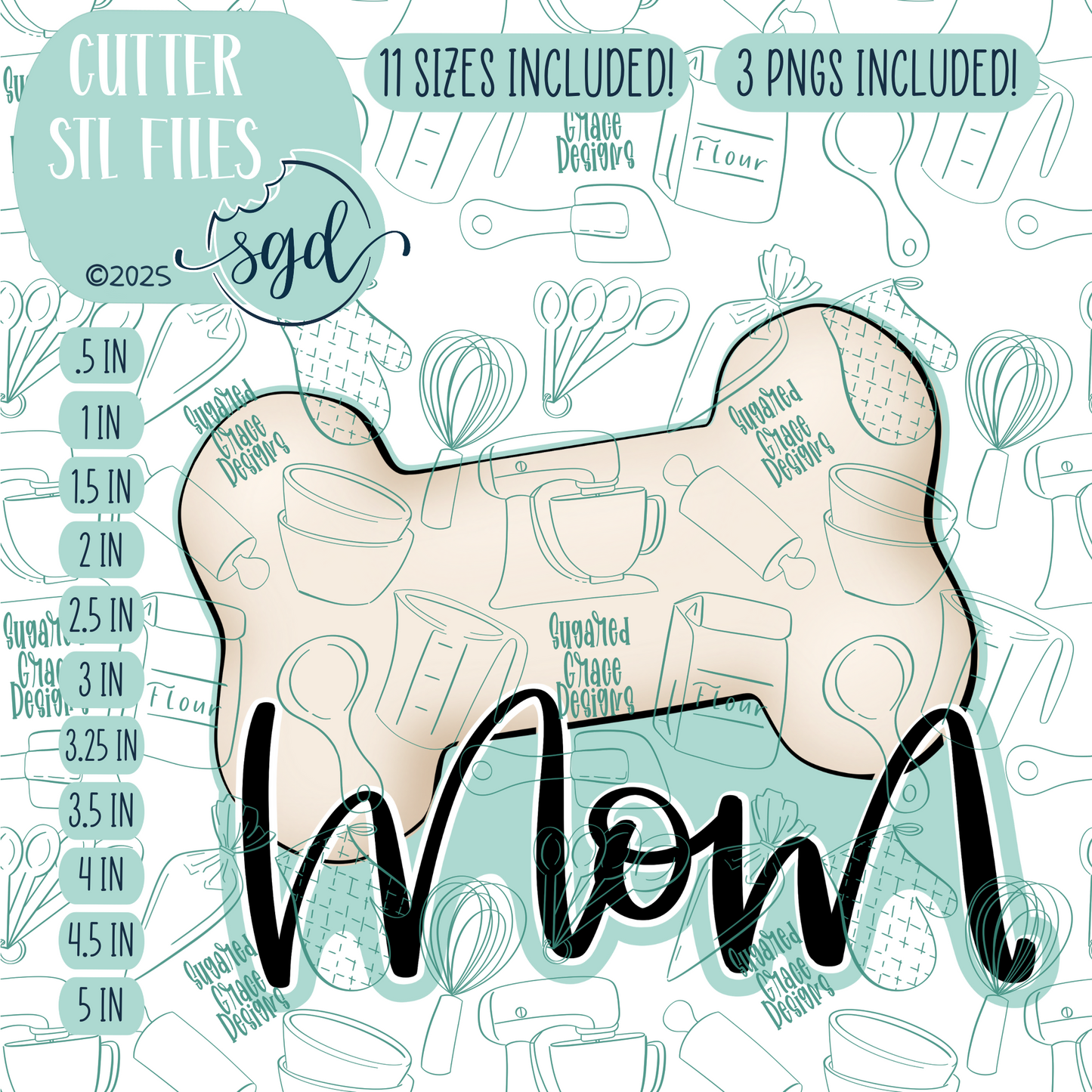 Dog Mom Plaque Cookie Cutter STL File  with PNG Images to Match - For 3D Printing and Edible Ink Printers