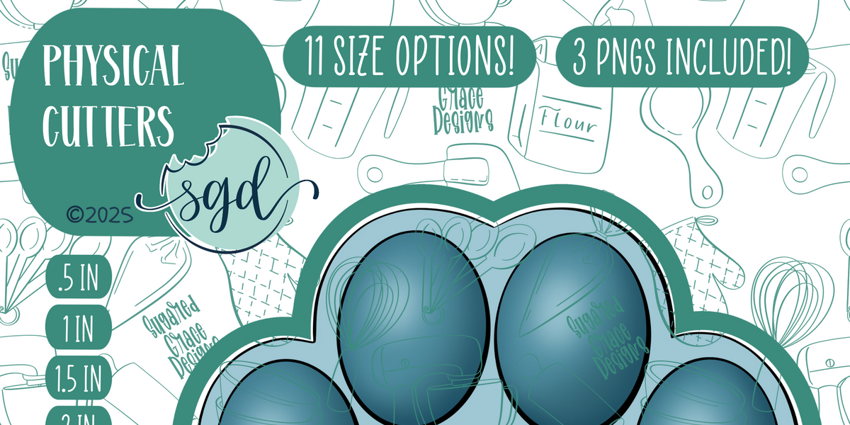 Dog Paw Cutter with PNG Images to Match - Hand Drawn Graphics for Edib ...