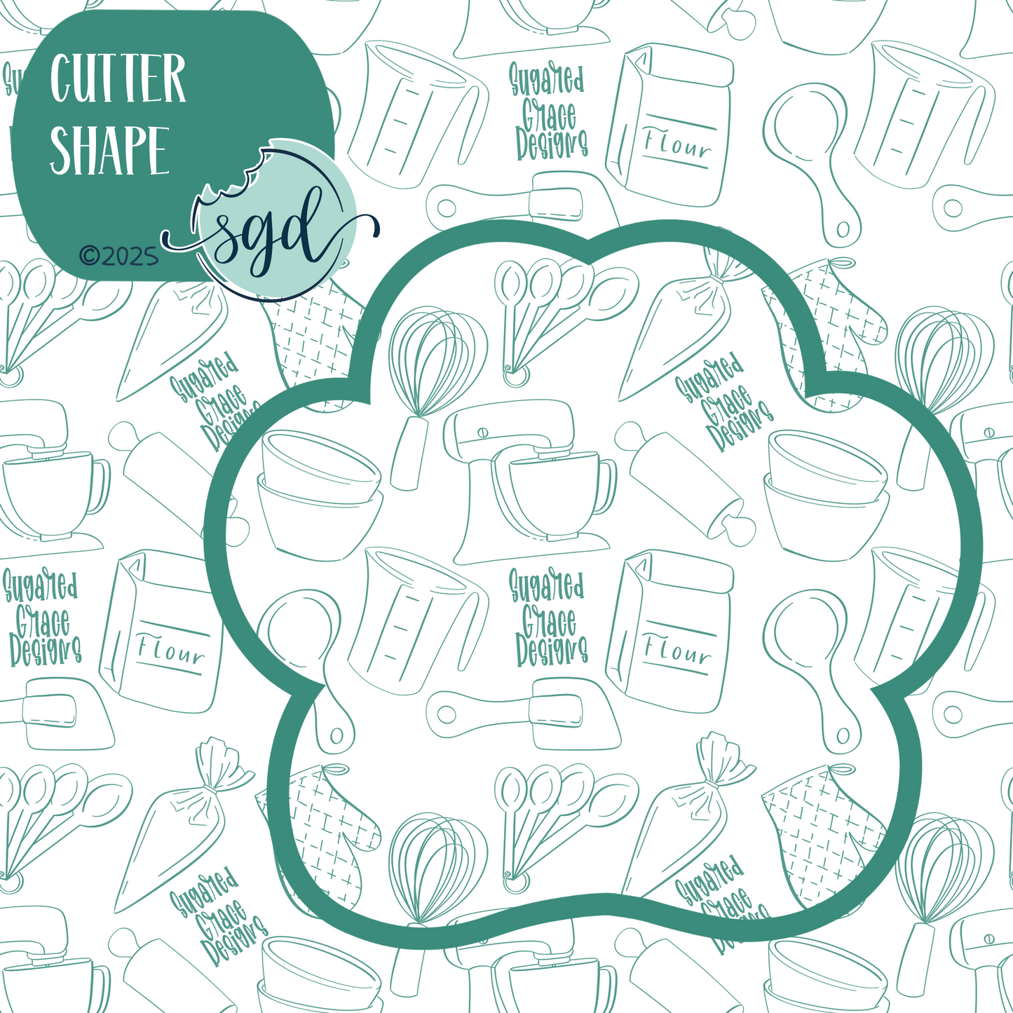 Dog Paw Cutter with PNG Images to Match - Hand Drawn Graphics for Edible Ink Printers