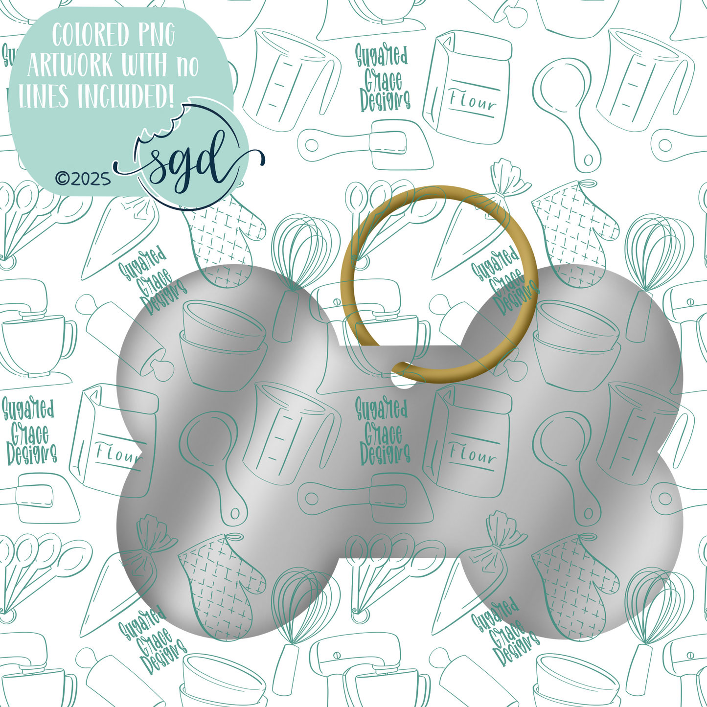 Dog Tag Cookie Cutter STL File  with PNG Images to Match - For 3D Printing and Edible Ink Printers