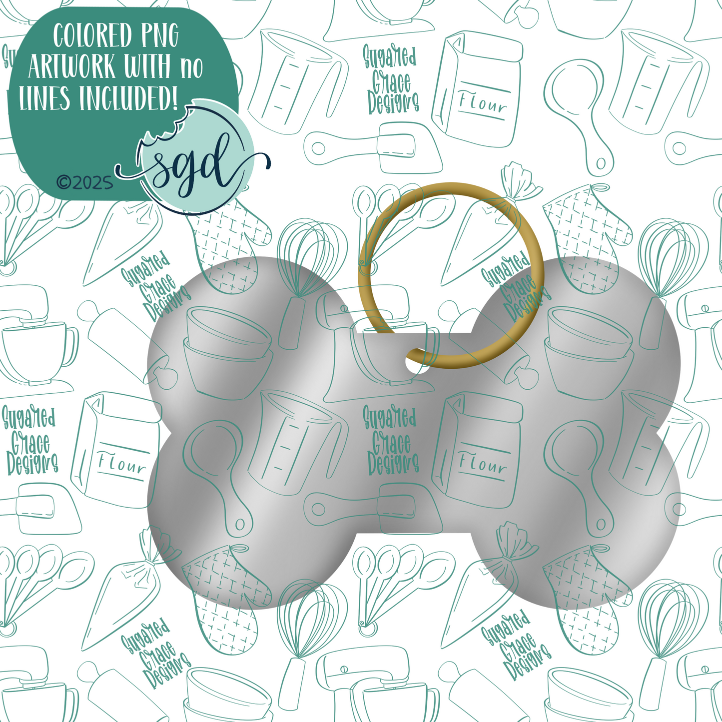 Dog ID Tag Cutter with PNG Images to Match - Hand Drawn Graphics for Edible Ink Printers