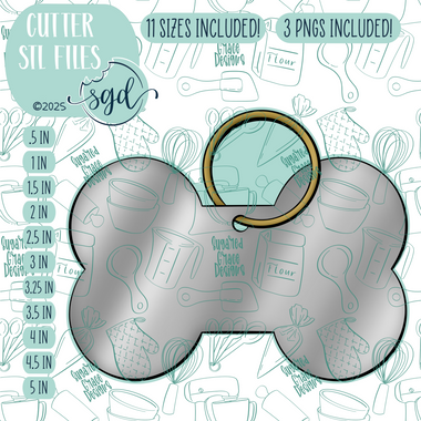 Dog Tag Cookie Cutter STL File  with PNG Images to Match - For 3D Printing and Edible Ink Printers