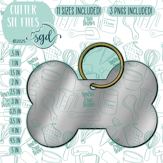 Dog Tag Cookie Cutter STL File  with PNG Images to Match - For 3D Printing and Edible Ink Printers