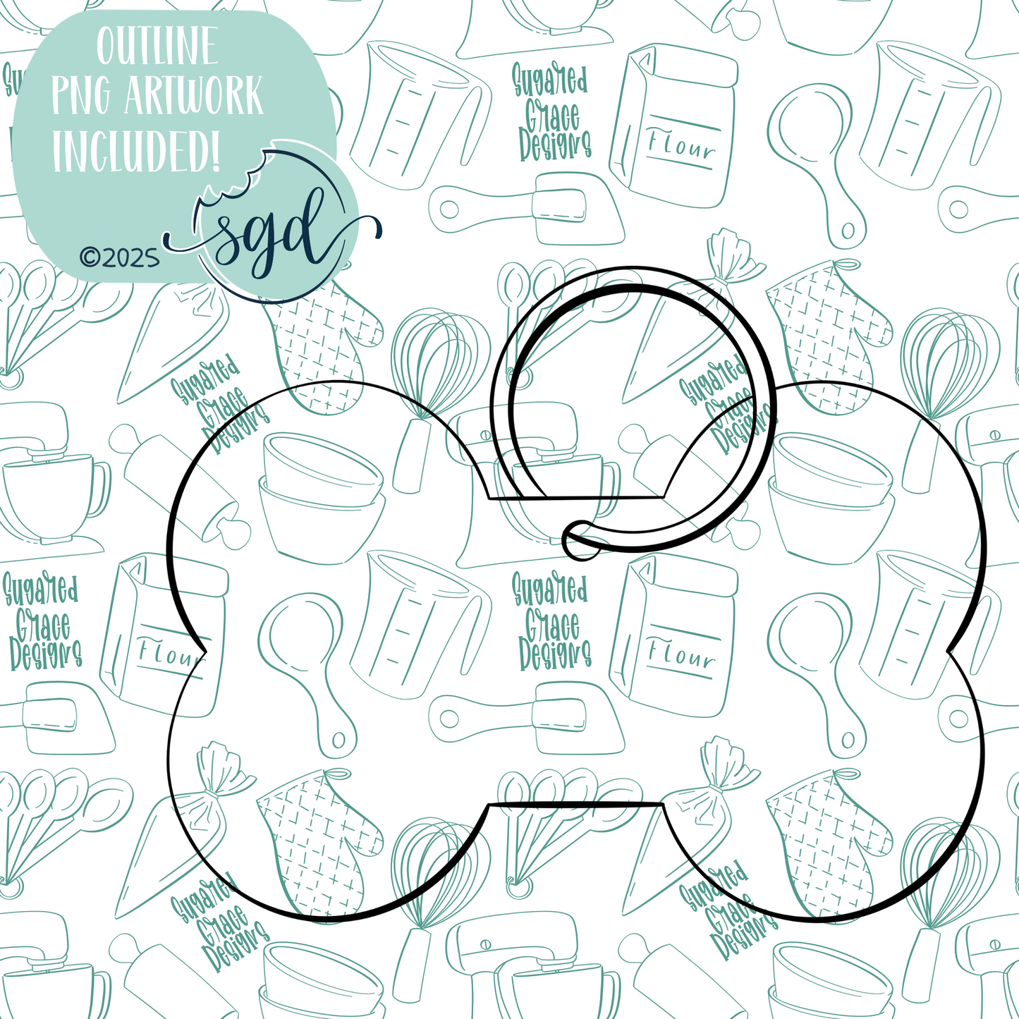 Dog Tag Cookie Cutter STL File  with PNG Images to Match - For 3D Printing and Edible Ink Printers