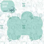 Dog Tag Cookie Cutter STL File  with PNG Images to Match - For 3D Printing and Edible Ink Printers