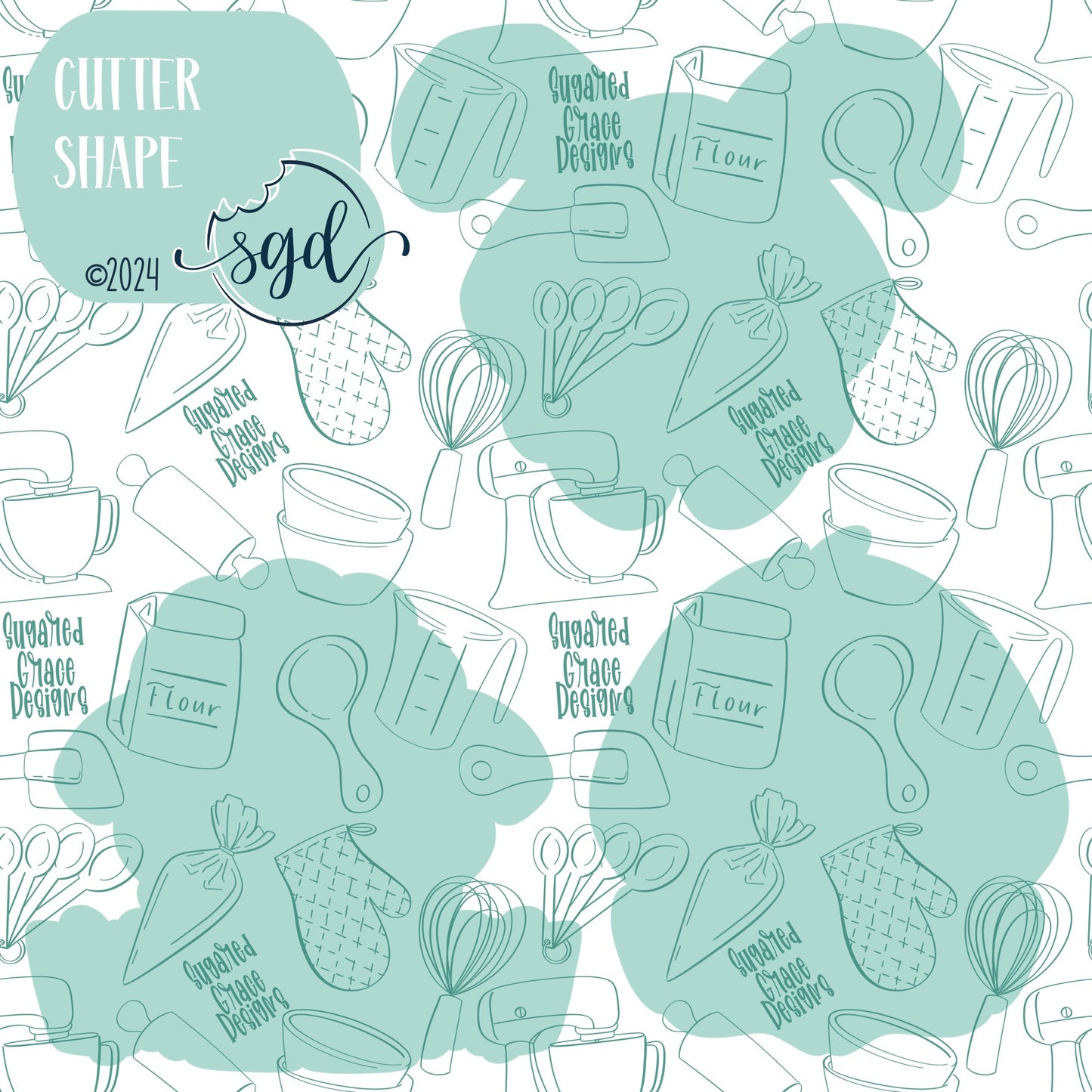 Easter Animal Cookie Cutter STL File Set of 3 with PNG Images to Match - For 3D Printing and Edible Ink Printers