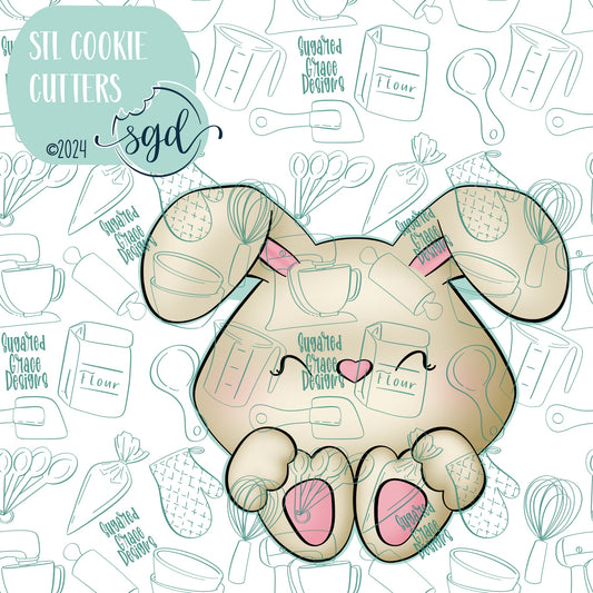 Easter Bunny Cookie Cutter STL File  with PNG Images to Match - For 3D Printing and Edible Ink Printers