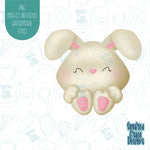 Bunny Cookie Cutter with Matching PNG Images for Edible Ink Printer Including Eddie