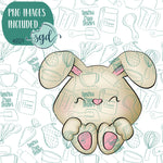 Bunny Cookie Cutter with Matching PNG Images for Edible Ink Printer Including Eddie