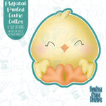 Easter Chick Cookie Cutter with Matching PNG Images for Edible Ink Printers Including Eddie