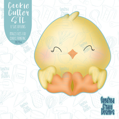 Chick Cookie Cutter STL Files with Matching Printable PNG Images for Edible Ink Printers Including Eddie