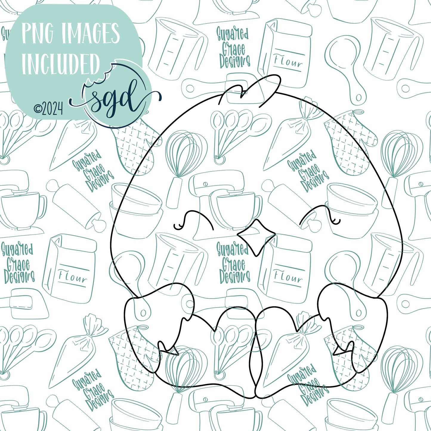 Easter Chick Cookie Cutter STL File  with PNG Images to Match - For 3D Printing and Edible Ink Printers