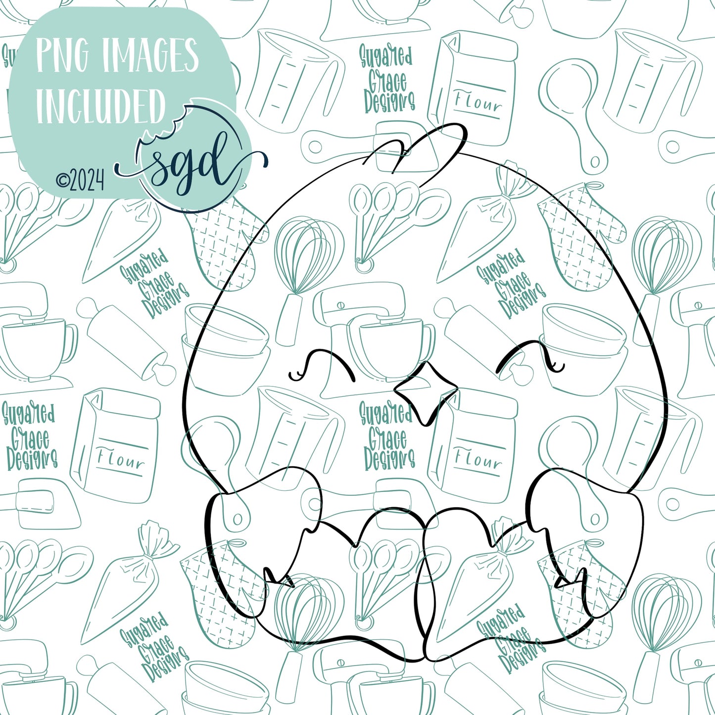 Easter Chick Cookie Cutter STL File  with PNG Images to Match - For 3D Printing and Edible Ink Printers