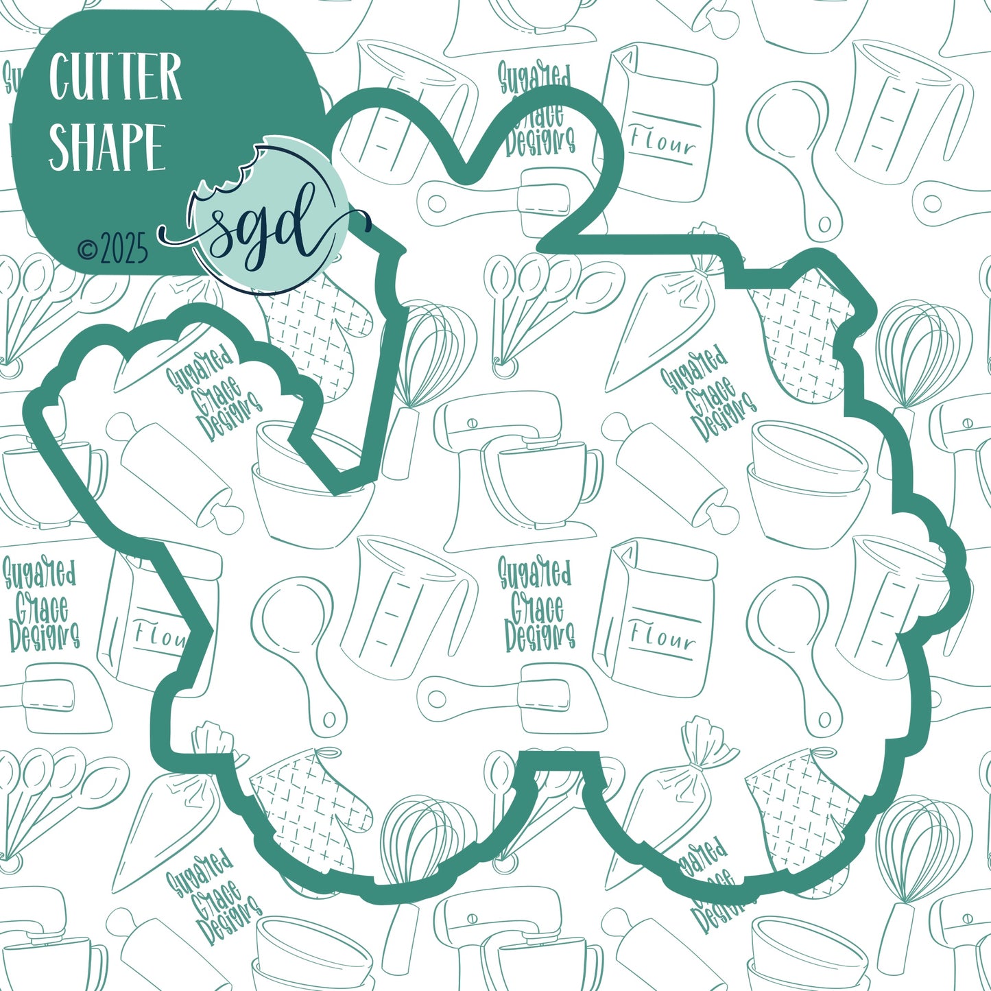 Easter Eggscavator Loader Cookie Cutter with PNG Images to Match - Hand Drawn Graphics for Edible Ink Printers