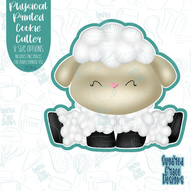 Easter Sheep Cookie Cutter with Matching PNG Images for Edible Ink Printers Including Eddie