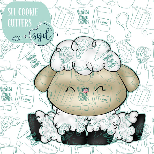 Easter Sheep Cookie Cutter STL File  with PNG Images to Match - For 3D Printing and Edible Ink Printers