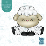 Easter Sheep Cookie Cutter with Matching PNG Images for Edible Ink Printers Including Eddie