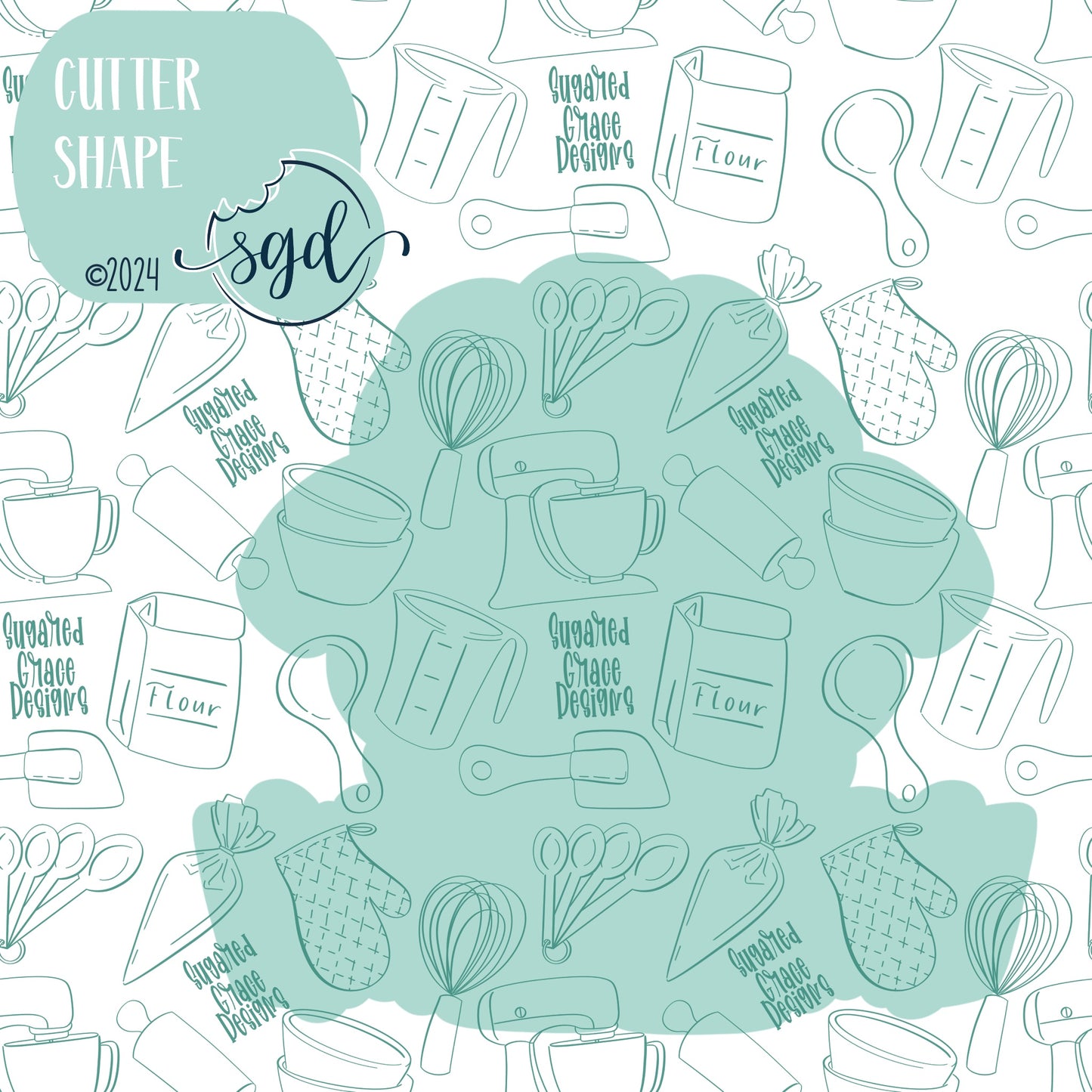 Easter Sheep Cookie Cutter STL File  with PNG Images to Match - For 3D Printing and Edible Ink Printers