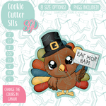 Eat More Ham Turkey Cookie Cutter STL File with PNG Images to Match - For 3D Printing and Edible Ink Printers