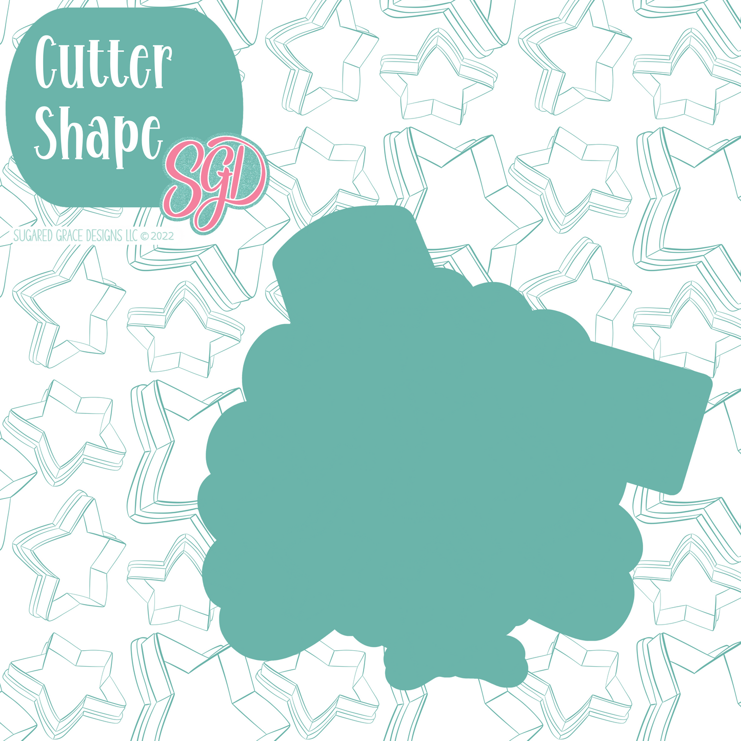 Eat More Ham Turkey Cookie Cutter with PNG Images to Match - Hand Drawn Graphics for Edible Ink Printers