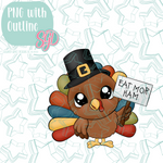 Eat More Ham Turkey Cookie Cutter STL File with PNG Images to Match - For 3D Printing and Edible Ink Printers