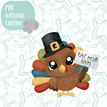 Eat More Ham Turkey Cookie Cutter STL File with PNG Images to Match - For 3D Printing and Edible Ink Printers