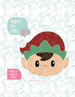 Christmas Elf Cookie Cutter STL File with PNG Images to Match - For 3D Printing and Edible Ink Printers