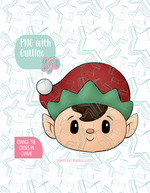Christmas Elf Cookie Cutter STL File with PNG Images to Match - For 3D Printing and Edible Ink Printers