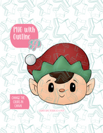 Christmas Elf PNG Image Set for Edible Ink Printers - Hand Drawn Editable Graphics