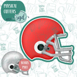 Side View Football Helmet Cookie Cutter with matching Printable PNG Images for Edible Ink Printers Including Eddie