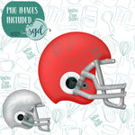 Side View Football Helmet Cookie Cutter with matching Printable PNG Images for Edible Ink Printers Including Eddie