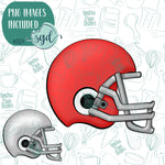 Side View Football Helmet Cookie Cutter with matching Printable PNG Images for Edible Ink Printers Including Eddie