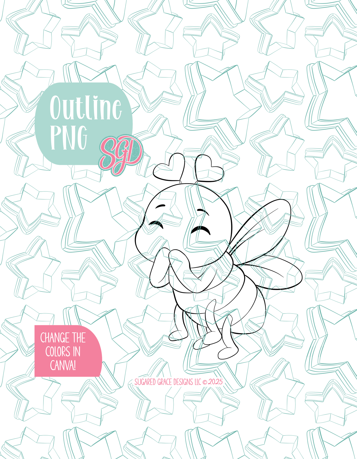 Firefly Love Bug Cookie Cutter STL and PNG set