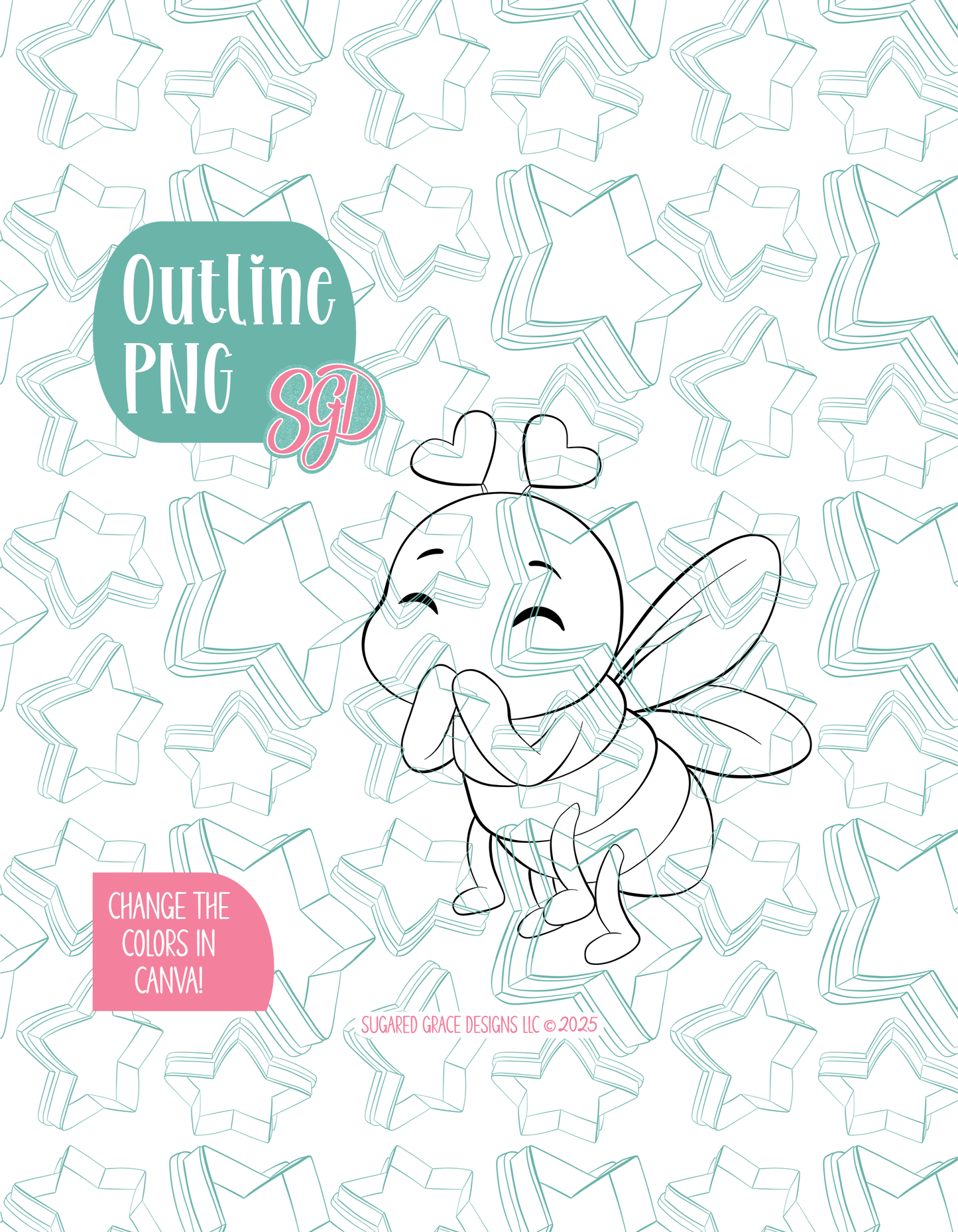Firefly Love bug Cookie Cutter with matching PNG