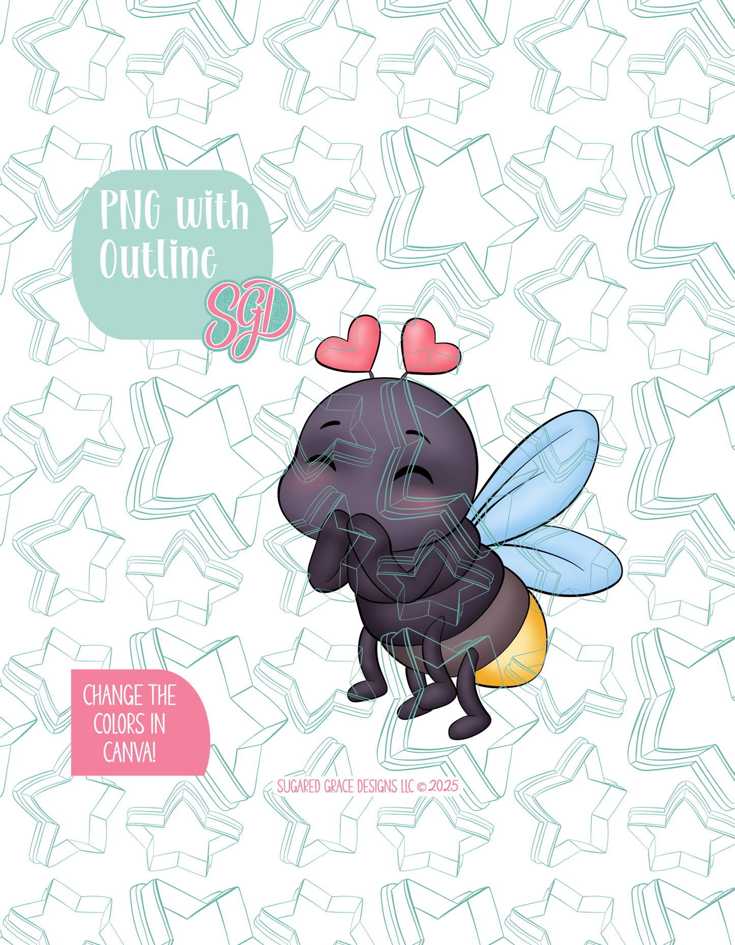 Firefly Love Bug Cookie Cutter STL and PNG set