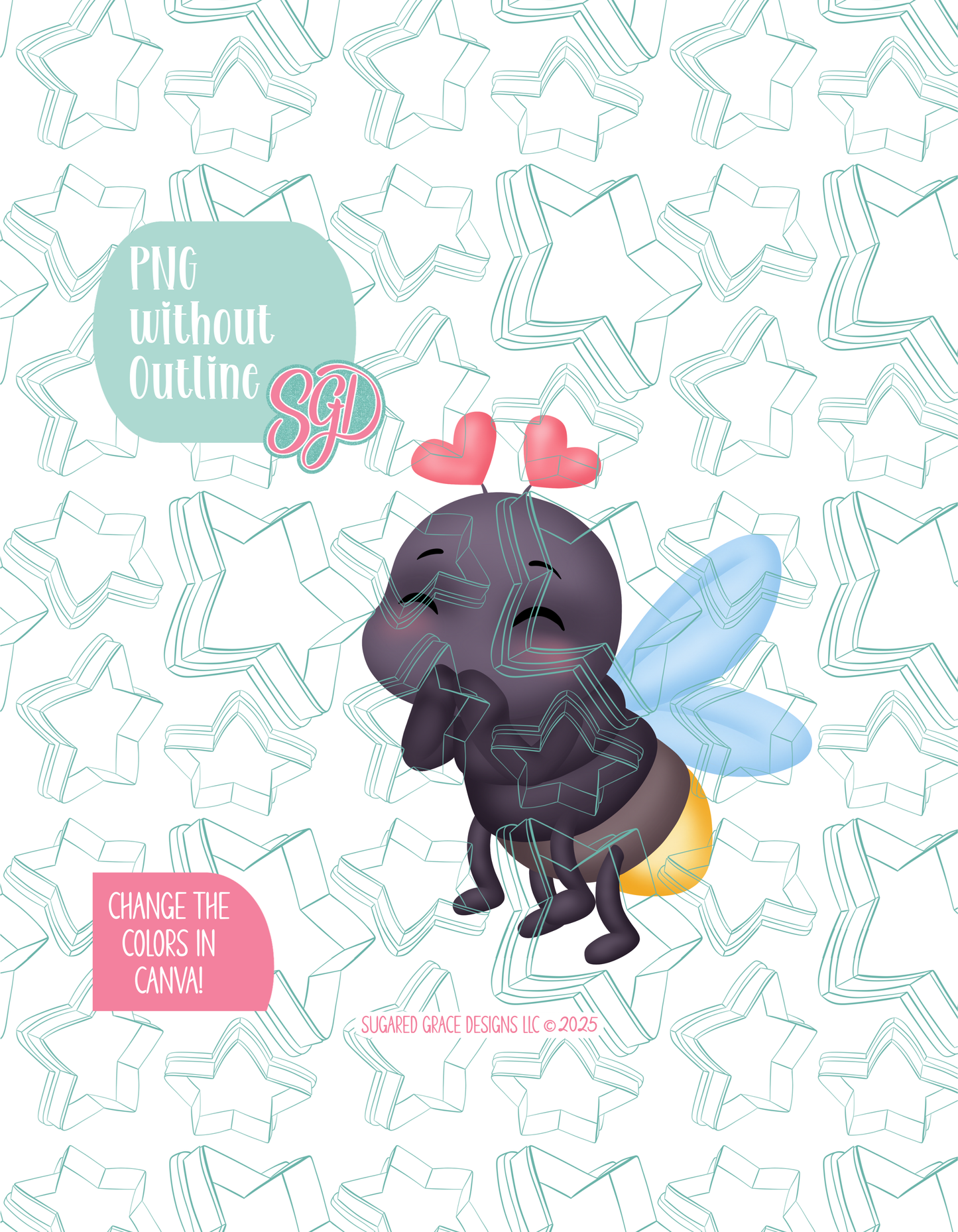 Firefly Love Bug Cookie Cutter STL and PNG set
