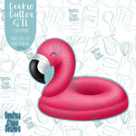 Flamingo Pool Float Cookie Cutter STL Files for 3D Printing with Matching Printable PNG Images for Edible Ink Printers Including Eddie