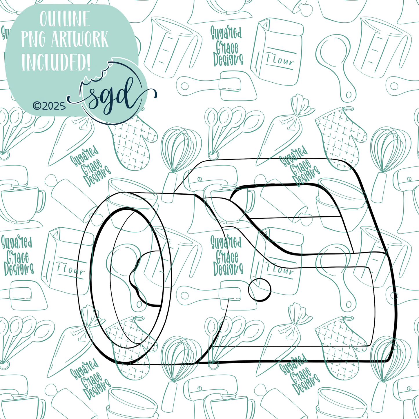 Flashlight Cutter STL File with PNG Images to Match - For 3D Printing and Edible Ink Printers